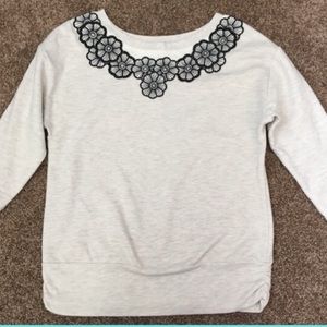Anthro Saturday Sunday embroidered sweatshirt